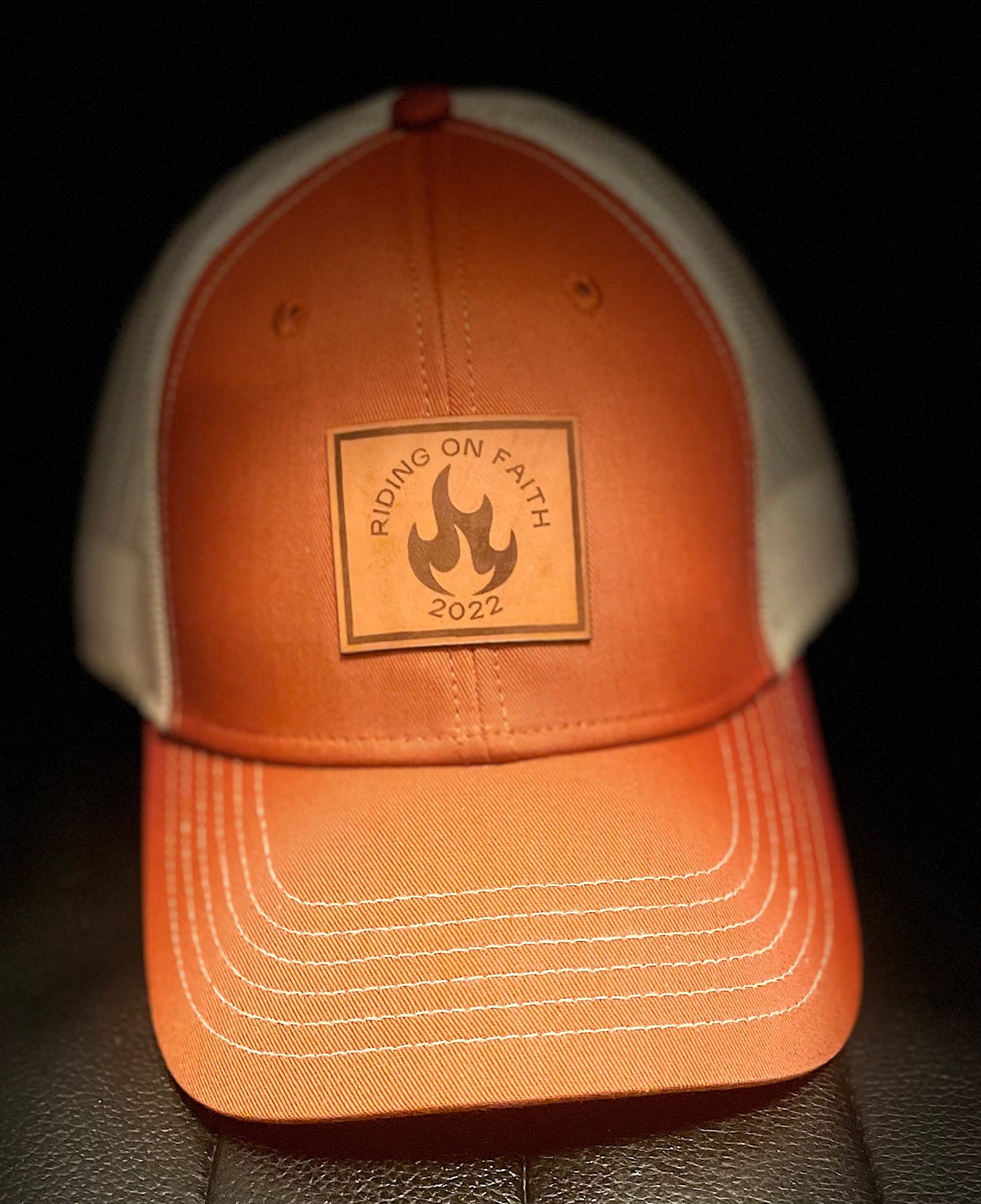 Burnt Orange/ White Trucker Hat